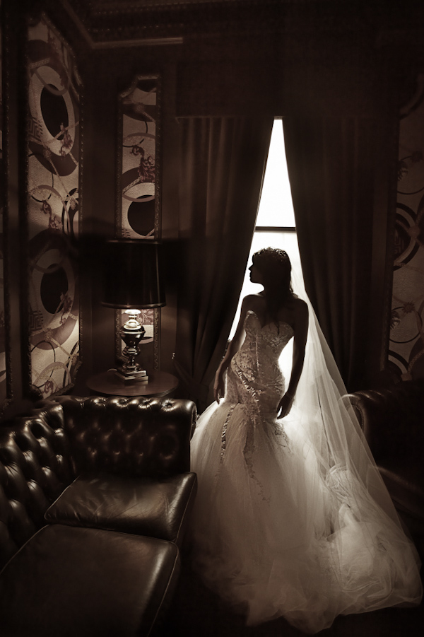 beautiful sepia tone bridal portrait photo by Australian wedding